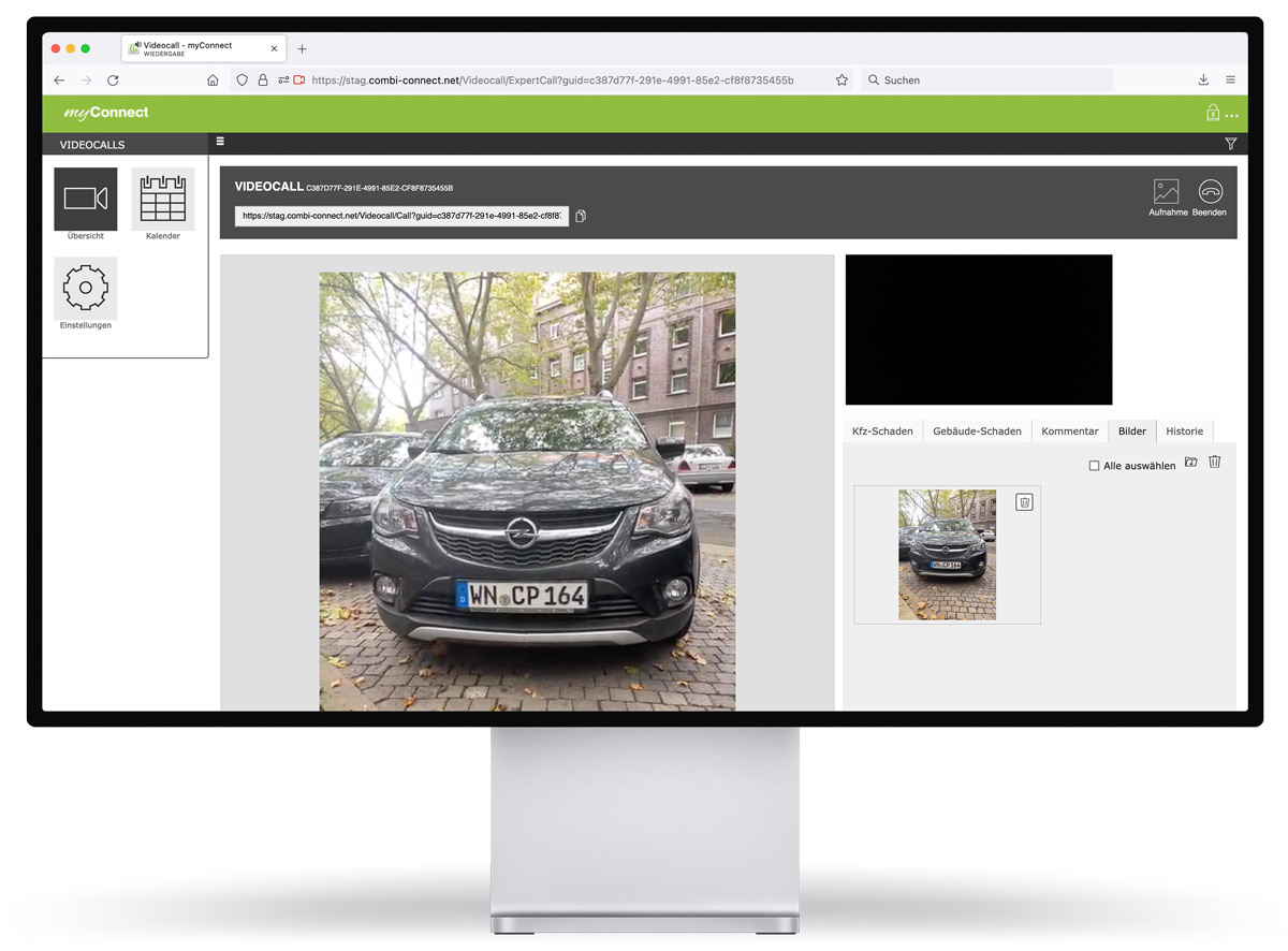 myConnect VideoCall - Video-&Uuml;bertragung am Desktop Computer
