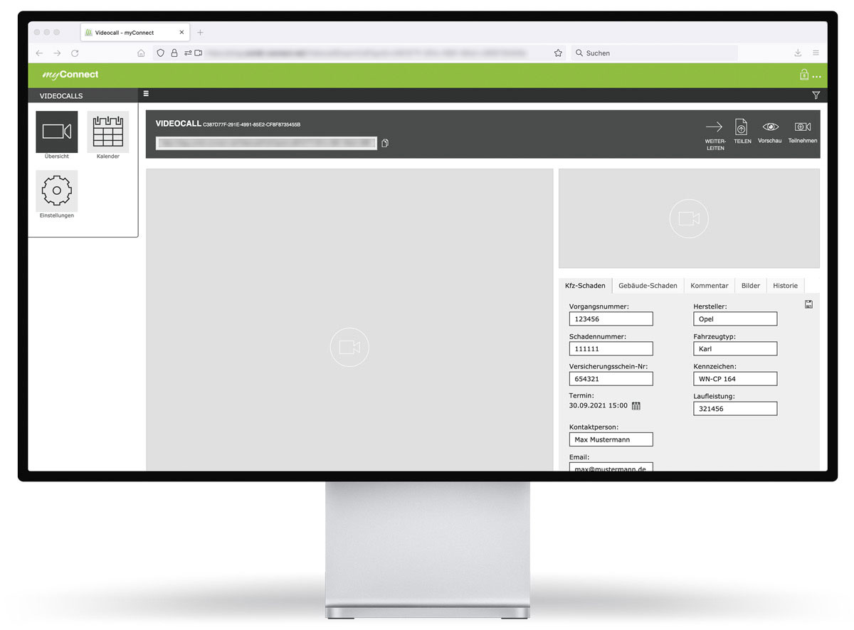 myConnect VideoCall - VideoCall in myConnect starten
